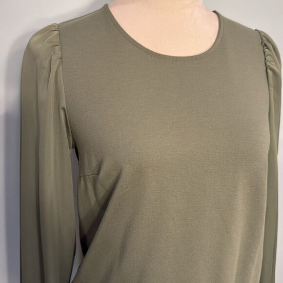 NINE WEST green long sleeve blouse Size XS/S - Picture 3 of 4